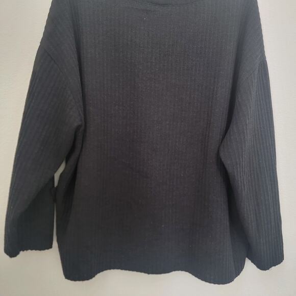 Urban Outfitters Knit Long Sleeve V-neck Pull Over Oversize Sz Medium Black Top - Picture 8 of 9